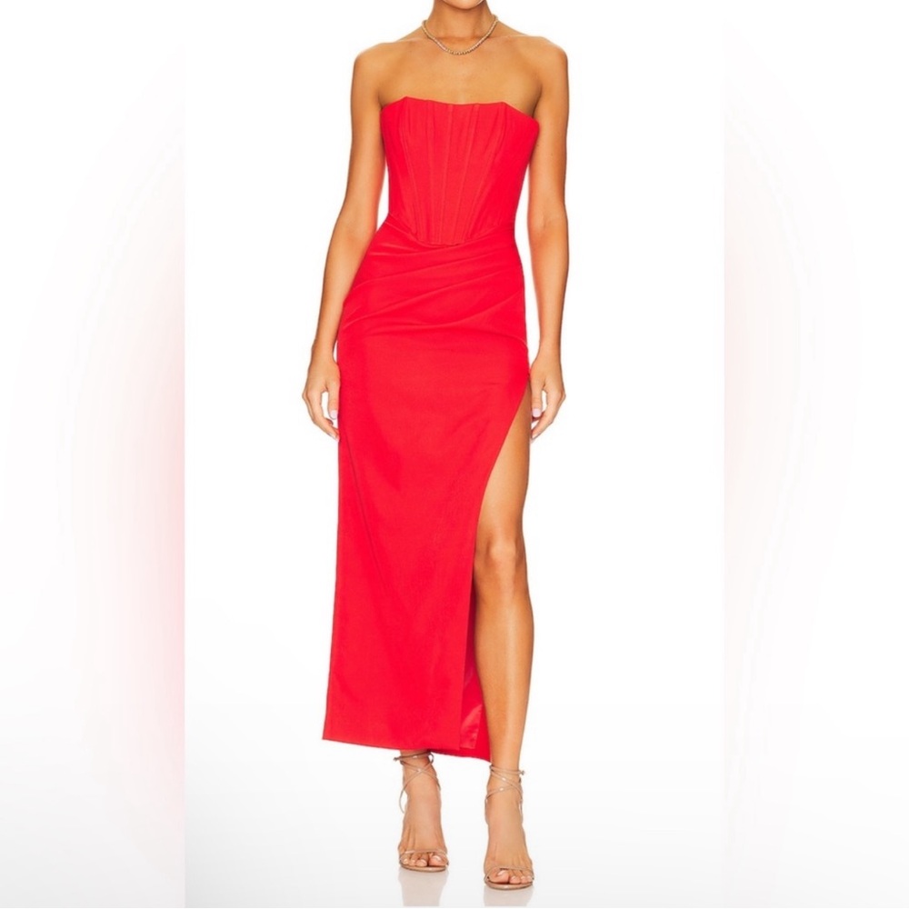 Bardot Red Dress